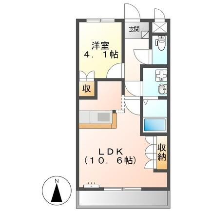 オリエンタルハイツ(1LDK/1階)の間取り写真