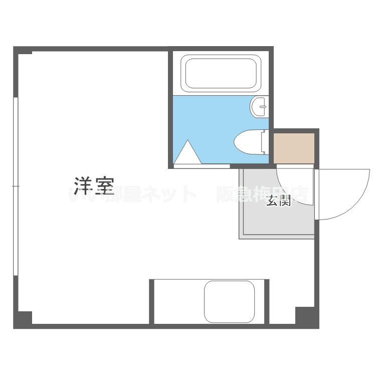 ユキハウス泉町(ワンルーム/2階)の間取り写真