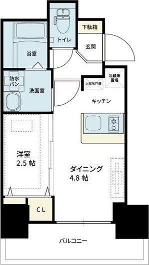エステムコート吹田・朝日町(1DK/13階)の間取り写真