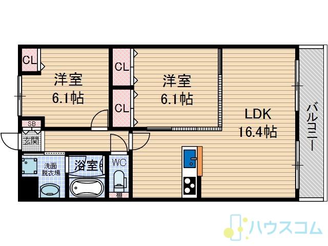 サンフォレスト(2LDK/3階)の間取り写真