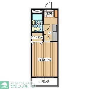メルベーユ(1K/2階)の間取り写真