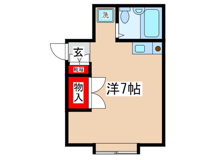 アドバンティージ(ワンルーム/1階)の間取り写真