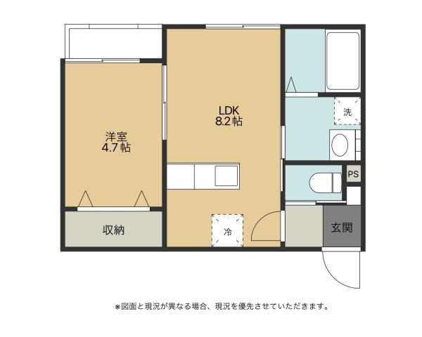 LAPIS I(1LDK/1階)の間取り写真