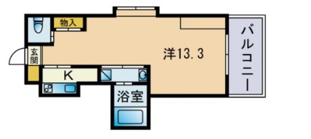 GRAND ETERNA 福岡天神橋(1K/8階)の間取り写真