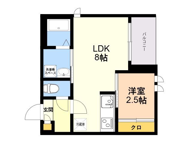 R-SMART 悦陽重陽(1LDK/1階)の間取り写真