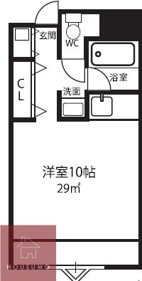 江坂アパートメント(ワンルーム/7階)の間取り写真
