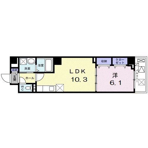 メゾン大淀(1LDK/2階)の間取り写真