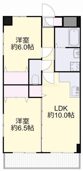 メゾンボヌール(2LDK/2階)の間取り写真