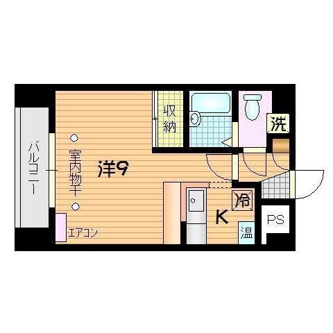 メゾンドールAKI(1K/1階)の間取り写真