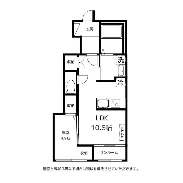 メイプルハウス藤ヶ丘I(1LDK/1階)の間取り写真