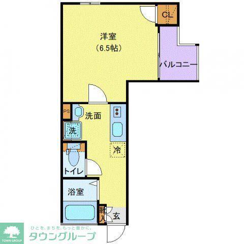 エクセラン東立石(1K/2階)の間取り写真