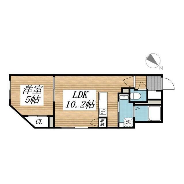 CREAL文京千石II 部屋番号0101(1LDK/1階)の間取り写真