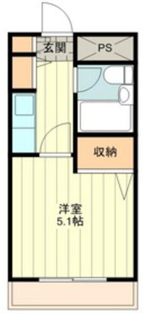 ジョイフル日野(ワンルーム/5階)の間取り写真