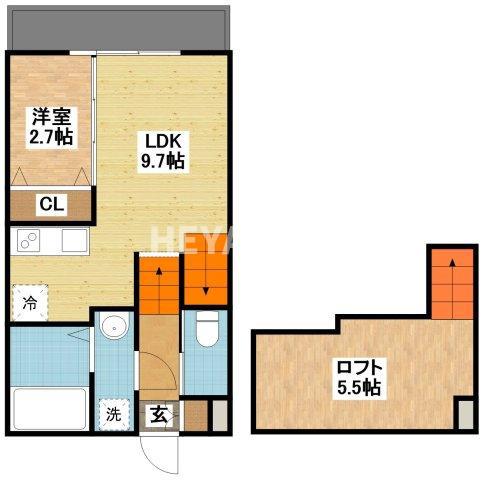 MODERN PALAZZO諫早KAI(1SLDK/2階)の間取り写真
