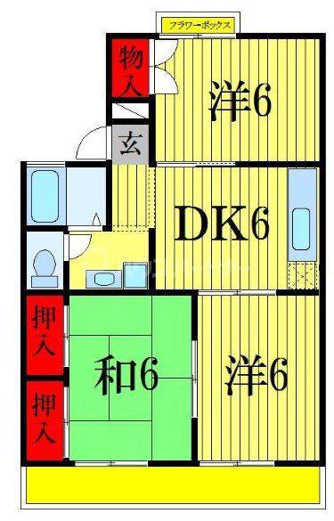 FS535-I(3DK/2階)の間取り写真