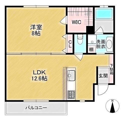 アイル・ヴィラッジ(1LDK/2階)の間取り写真