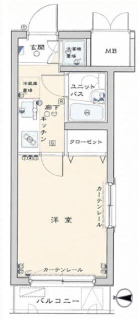 ルーブル井荻(1K/3階)の間取り写真