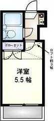 クレールメゾン本鵠沼(1K/2階)の間取り写真