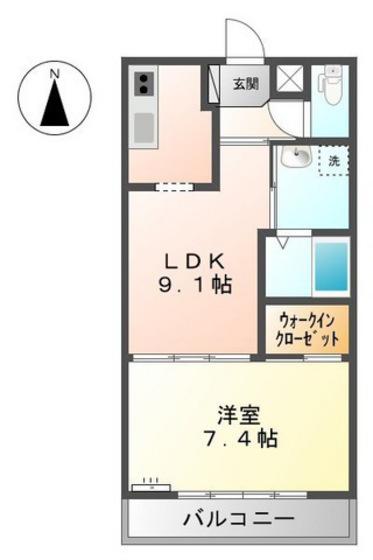 広島高速交通アストラムライン 牛田駅(広島) 徒歩11分 2階建 築15年(1LDK/2階)の間取り写真