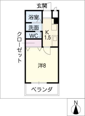 メゾンショワール(1K/3階)の間取り写真
