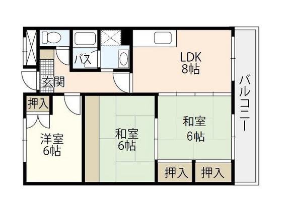 プラザMAC(3LDK/4階)の間取り写真