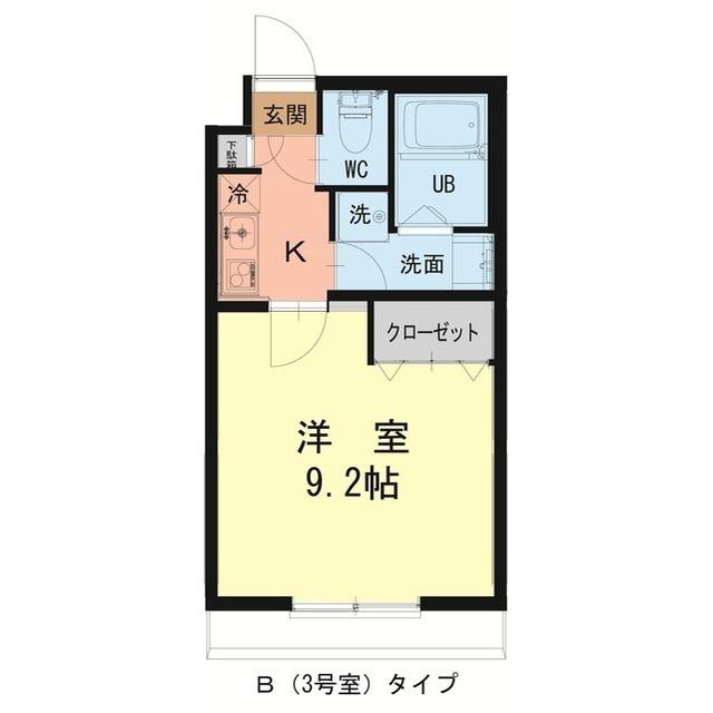 コート ダジュール(1K/1階)の間取り写真