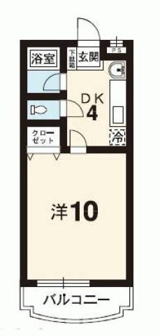 サンテ・ヴィラ住吉壱番館(1K/3階)の間取り写真