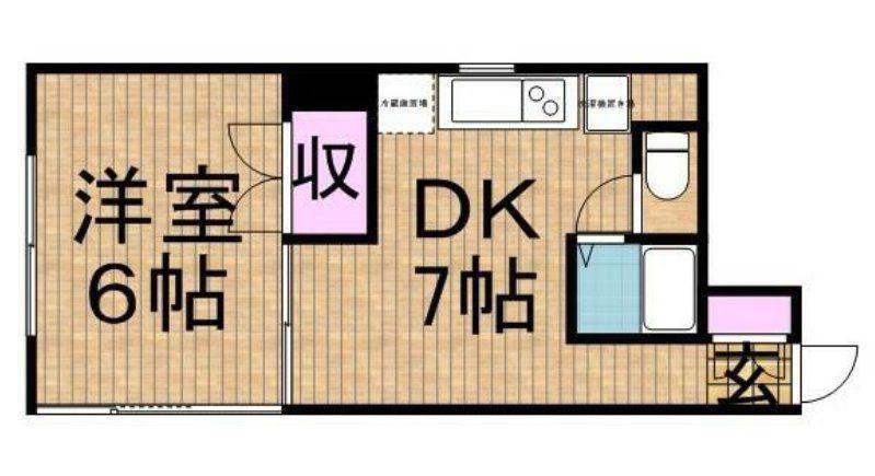 池尻マンション(1DK/3階)の間取り写真