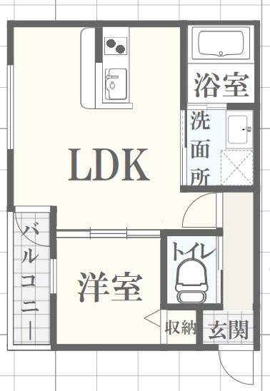 ボヌール英賀保駅前II(1LDK/3階)の間取り写真