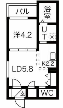 FASECIA関目(1LDK/3階)の間取り写真