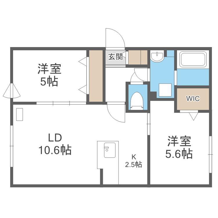 ELYSEE313(1LDK/4階)の間取り写真