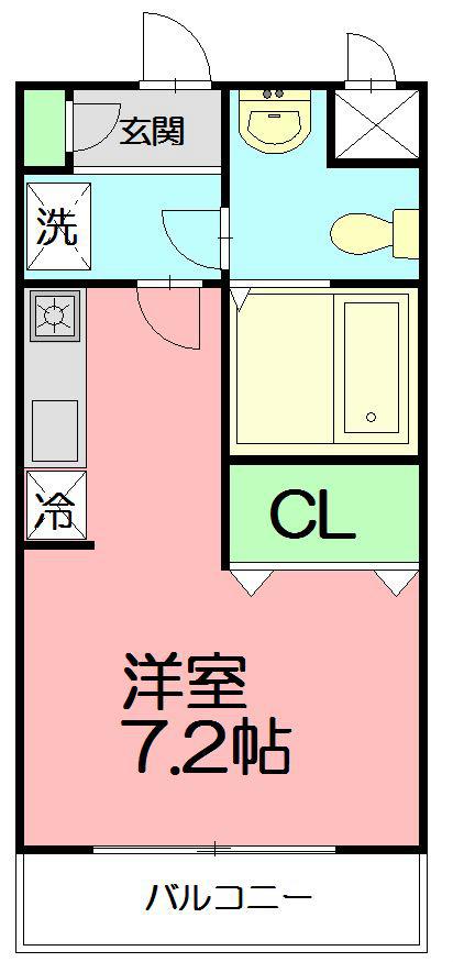 セレステディオーサ(1K/3階)の間取り写真