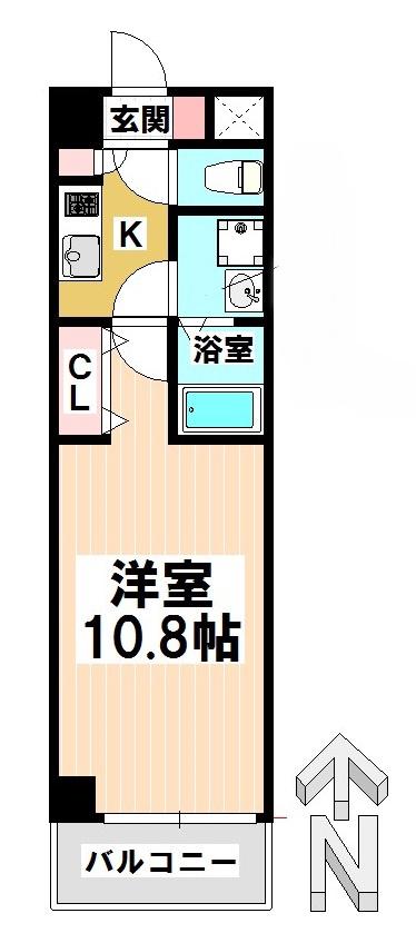 パークビラ瑞穂(1K/3階)の間取り写真