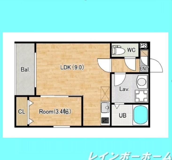 ジーメゾン松戸五香ピュール(1LDK/2階)の間取り写真