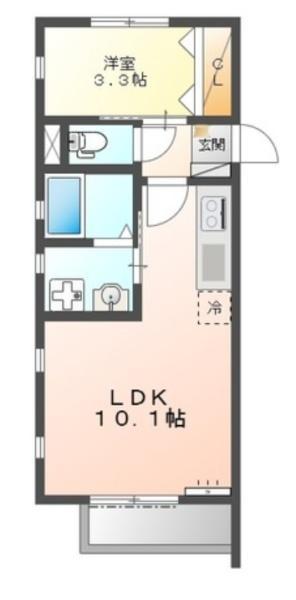SEIMO PLACE2(1LDK/2階)の間取り写真