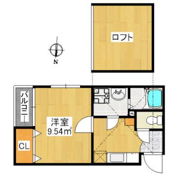 グランティックエルドラード(1LDK/1階)の間取り写真