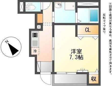 GRANDRICH EX(1K/1階)の間取り写真