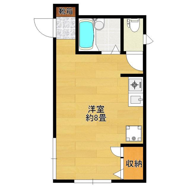 ライフパーク二葉(ワンルーム/2階)の間取り写真
