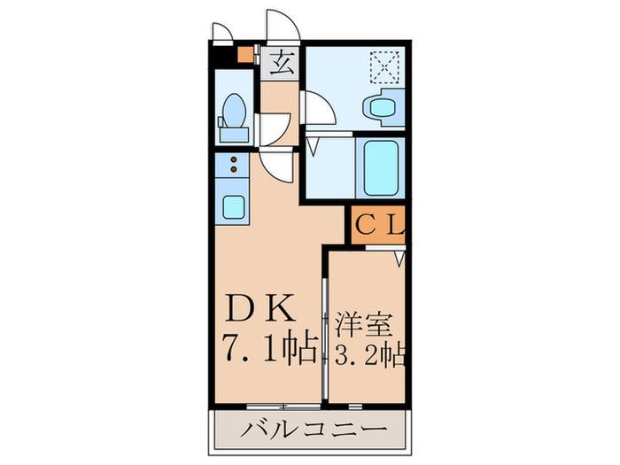 MAI MIO (1DK/1階)の間取り写真
