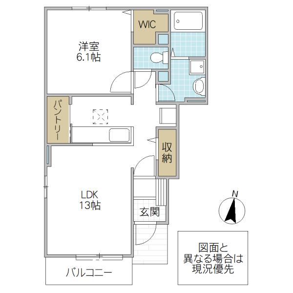 K-TEN II(1LDK/1階)の間取り写真