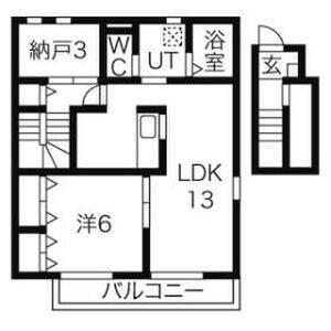 カーサ ベルデ(1SLDK/2階)の間取り写真