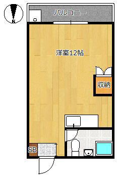 下北沢ロイヤルハイツ(ワンルーム/3階)の間取り写真
