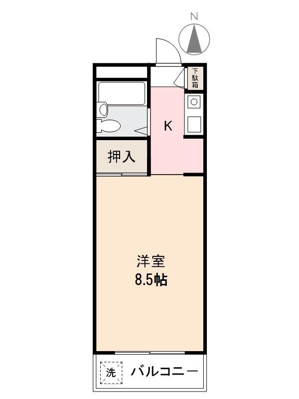 舞鳳夢勘遂(1K/2階)の間取り写真