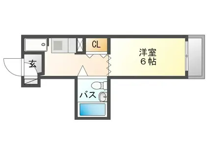 メゾン・フロール(ワンルーム/3階)の間取り写真