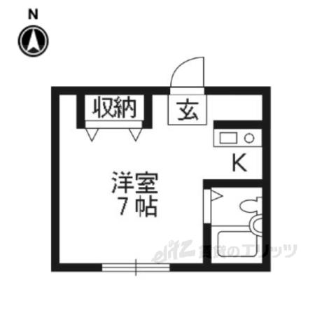 ノーザンライツⅡ(ワンルーム/2階)の間取り写真