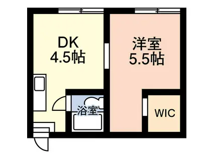 京成千原線 ちはら台駅 徒歩40分 2階建 築37年(1DK/2階)の間取り写真