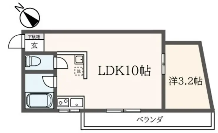 ラフォーレIBA 1階階 間取り