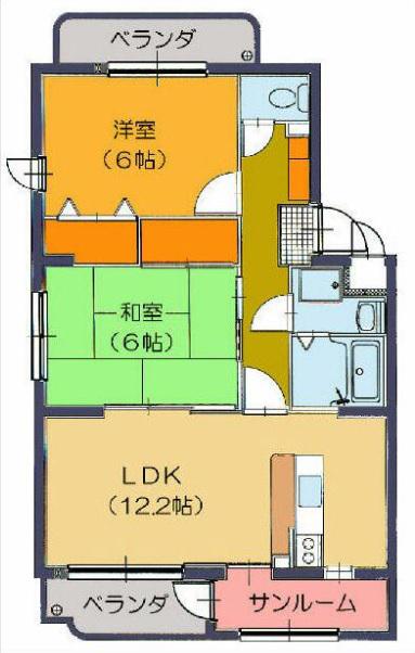 フローレンス堀切(2LDK/2階)の間取り写真