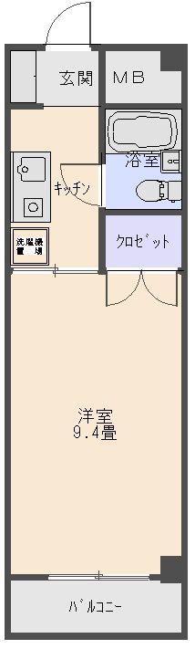 101セントラルビル(1K/3階)の間取り写真
