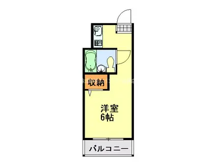キャッスルマンション蘇我(ワンルーム/7階)の間取り写真